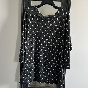 Market & spruce Arnold three quarter sleeve raglan knit top size 2X